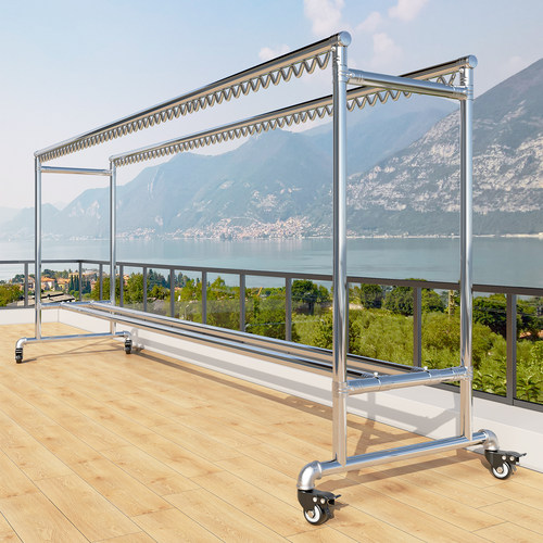 304不锈钢双杆晾衣架落地式