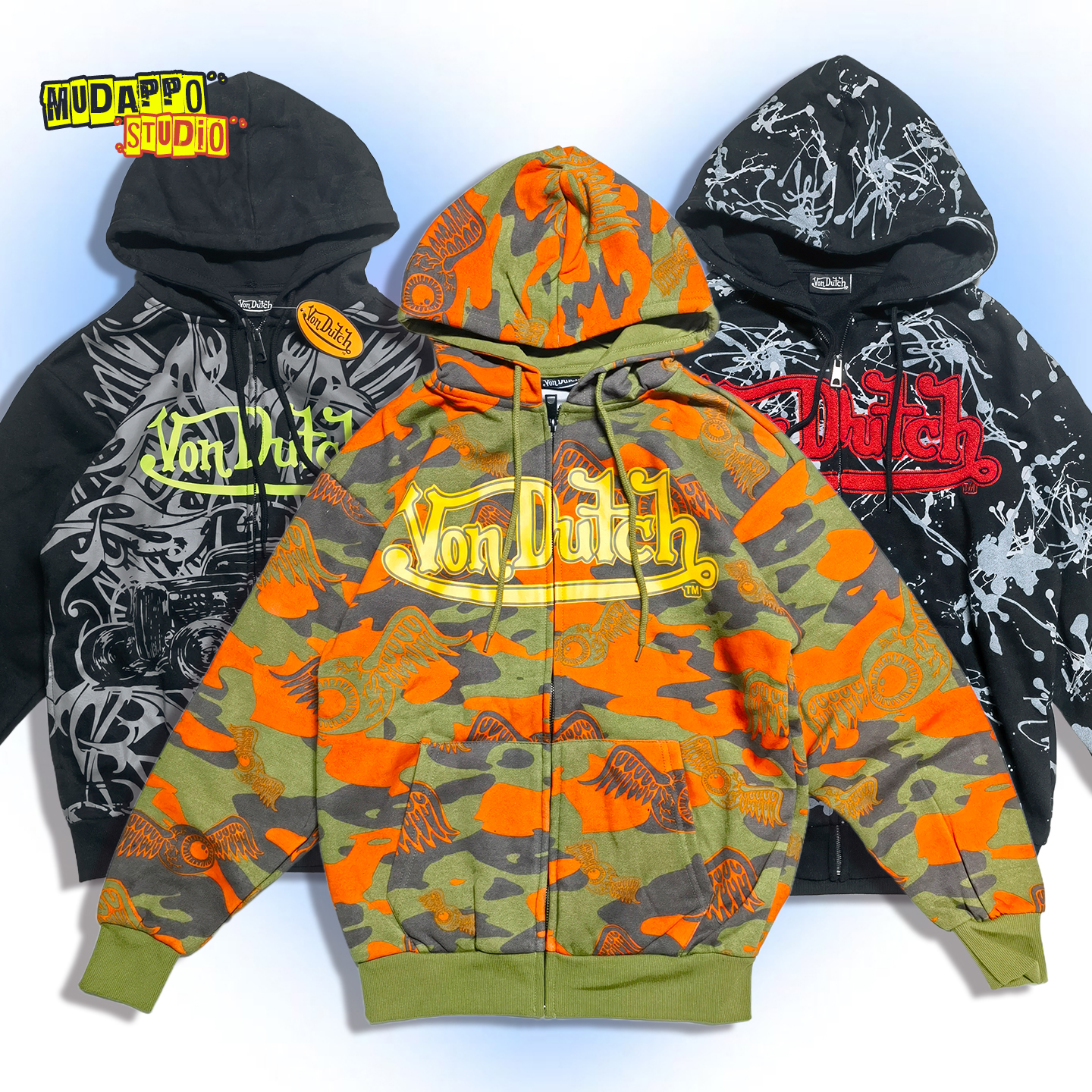 美式复古辣妹印花卫衣男女帽衫