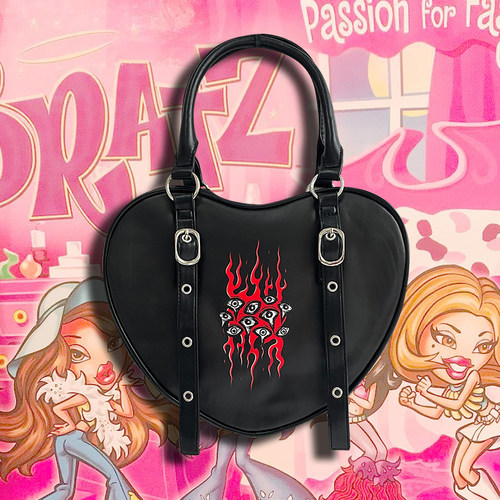 美国单少量哥特风摇滚辣妹爱心包