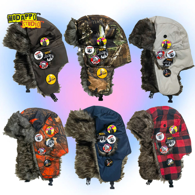 原创朋克徽章复古保暖护耳雷锋帽