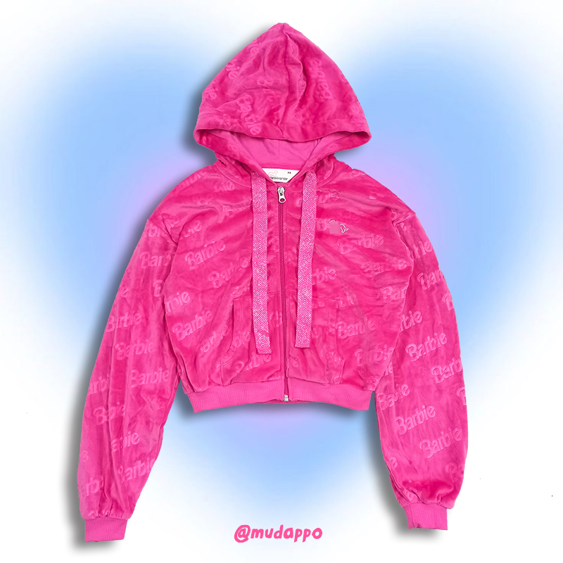 欧美BB辣妹粉丝绒短款卫衣连帽衫