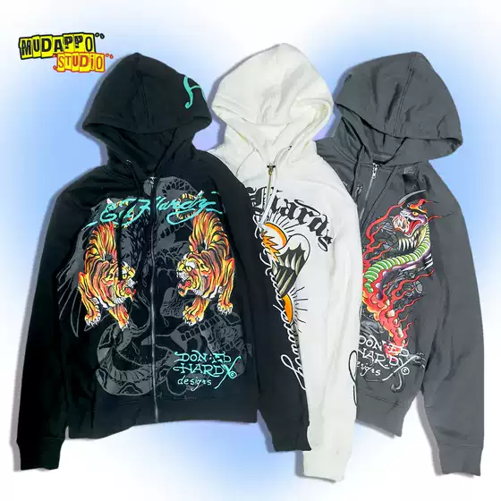 Great Stuff! American Retro Rock Print Unisex Fleece-Lined Loose Zipper Hoodie Sweatshirt Hot Girl Jacket