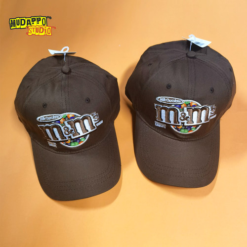 美国单复古咖啡色刺绣豆豆棒球帽