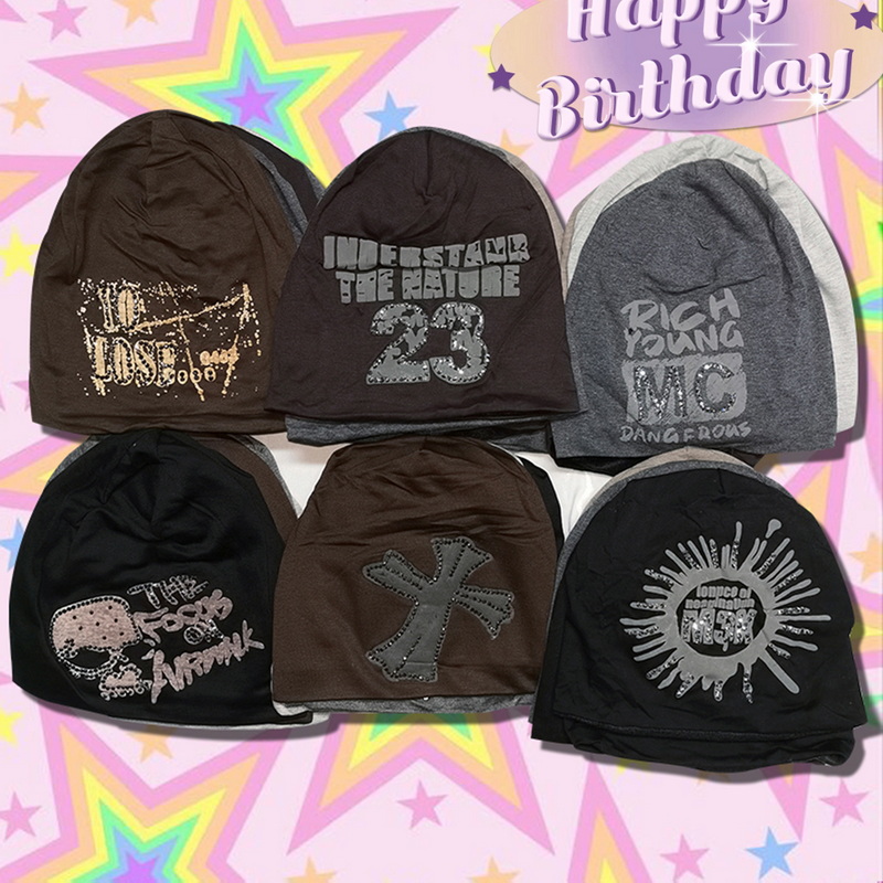 美式复古辣妹带钻酷女孩堆堆帽