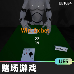 Casino Games赌场游戏UE5货币系统键盘鼠标手柄道具模块化资产CG