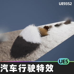 Kick FX汽车行驶特效UE5视觉效果粒子系统污垢烟雾尾气漂移