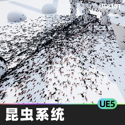 Advanced Insects System昆虫系统5.3虚幻UE5甲虫蟑螂蚂蚁蜘蛛