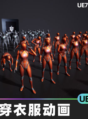 Trying On Clothes Animation试穿衣服动画5.3虚幻UE5动画设备