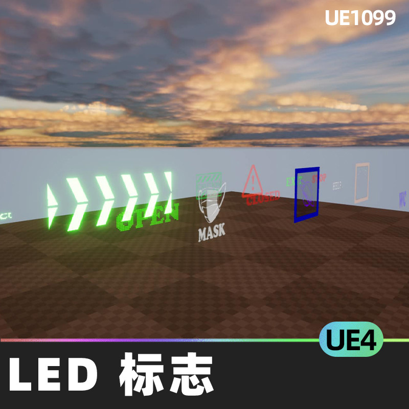 led sign materials led标志材料闪光灯液晶显示器优质材料ue4.27