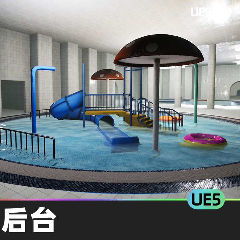 The Backroom 5 Modular levels 1后台UE5模块化幕后环境室内道具