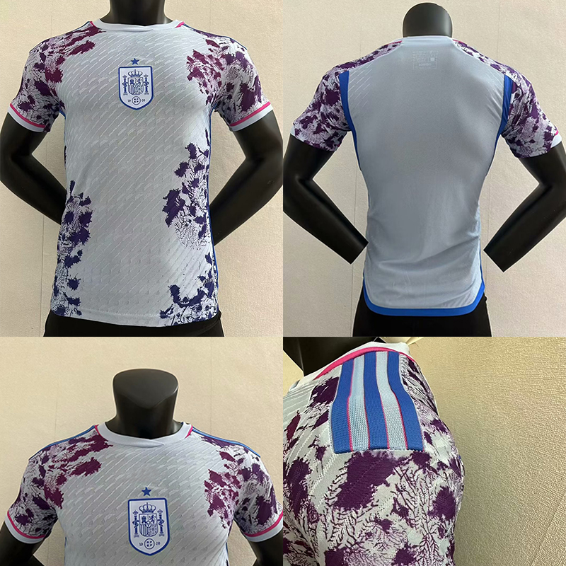 西班牙客场球员版足球服球衣白色23-24 Spain away jersey shirt