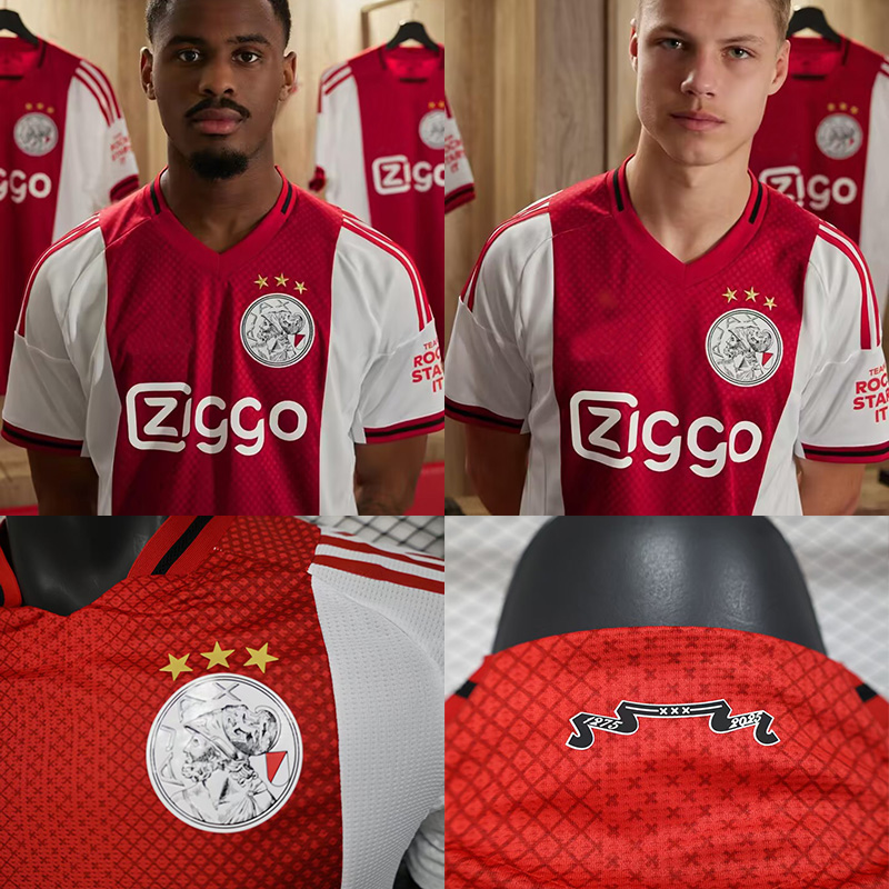阿贾克斯主场球员足球服球衣2025-26 Ajax home jersey shirt kit