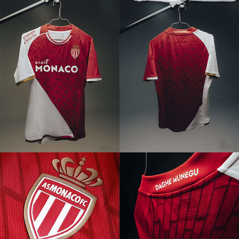 法甲摩纳哥主场足球服球衣2023-24 AS Monaco home jersey shirt