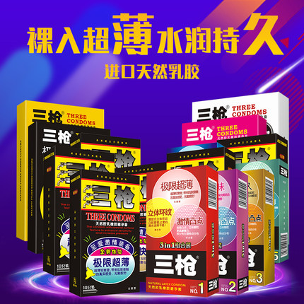 4. 动感螺纹乳胶安全套柔润保湿避孕套轻薄贴合日常防护好物