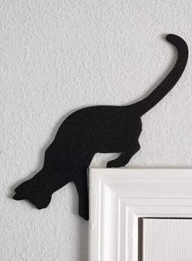 跨境Metal Adorable Cat Door Topper金属猫咪门角门楣相框角装饰