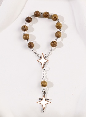 经典鸡翅木木珠男女手链