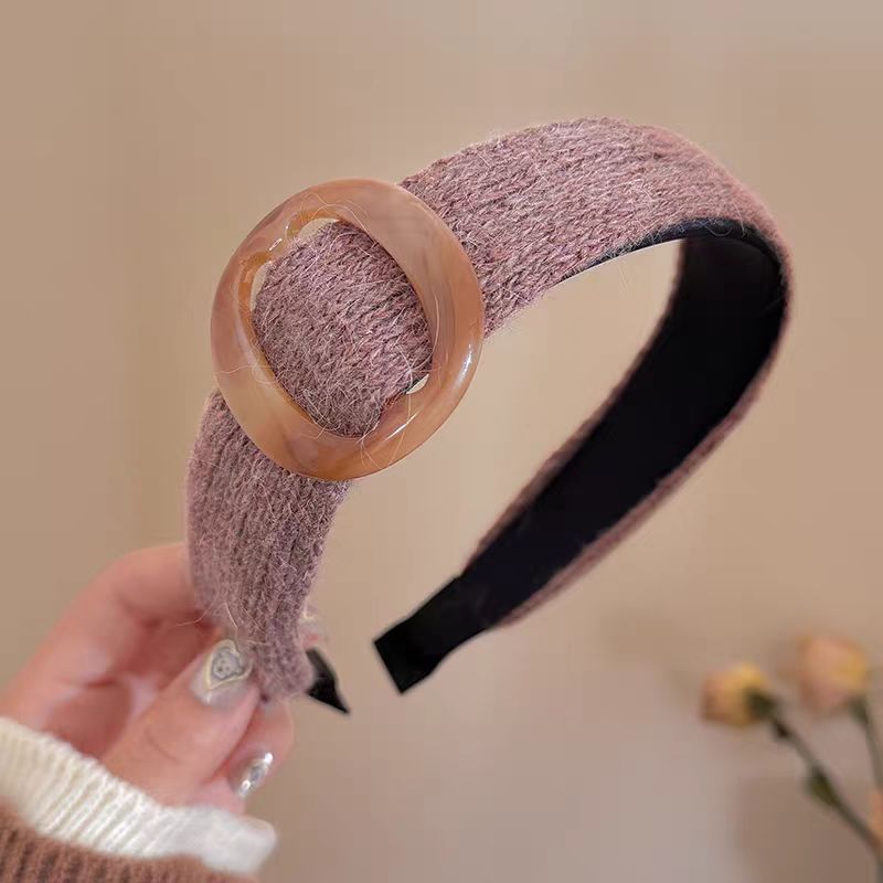高颅顶头箍毛线圆环宽边