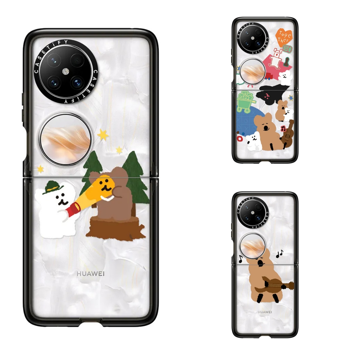 CASETi适用于联名华为Pocket2手机壳折叠亚克力保护套HUAWEI全包防摔保护套官方同款Pocket2日韩卡通手机壳