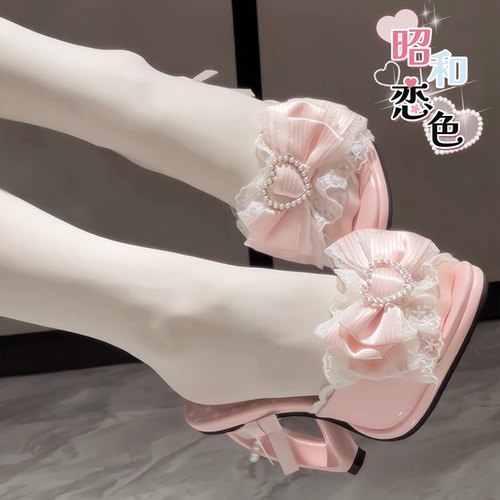 【二团定金】昭和恋色七日梦原创姬系爱心跟凉鞋辣妹高跟古早味鞋