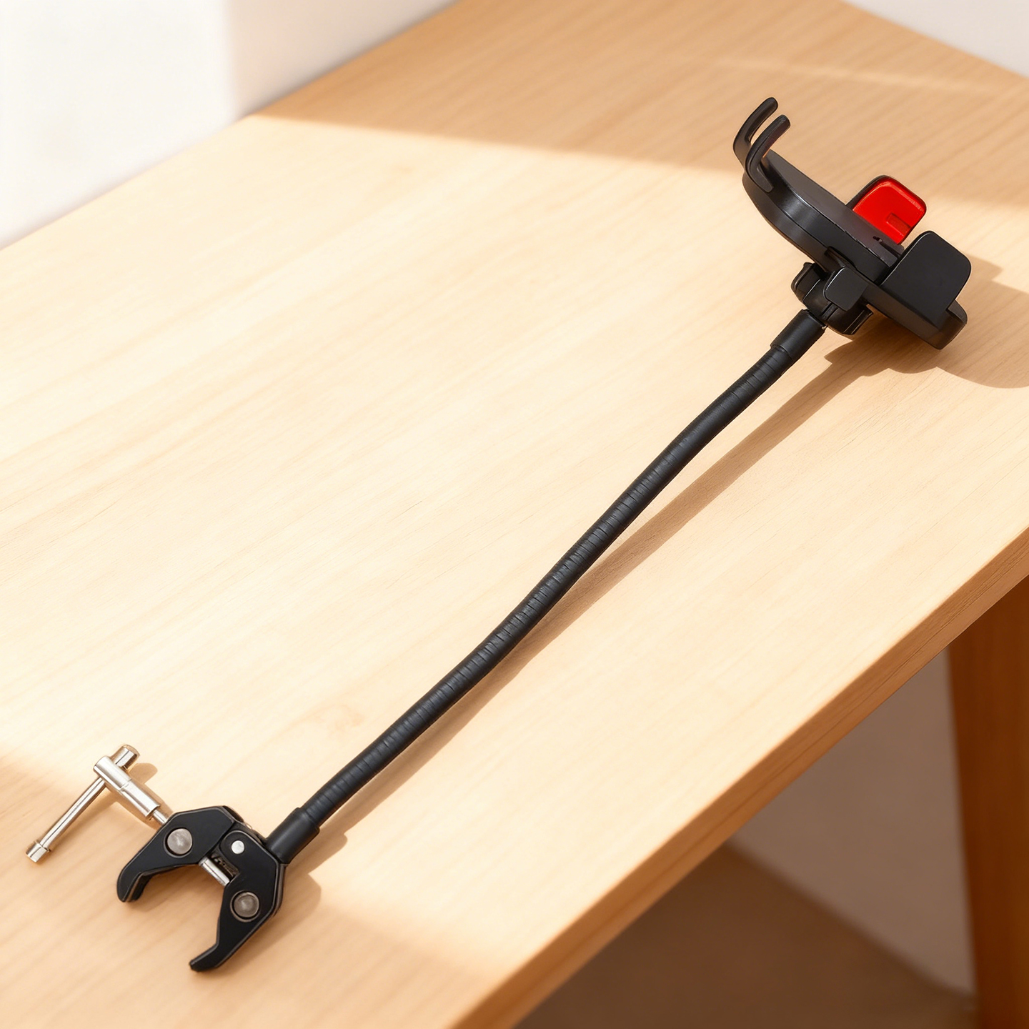 铝合金蟹钳夹床头软管手机支架