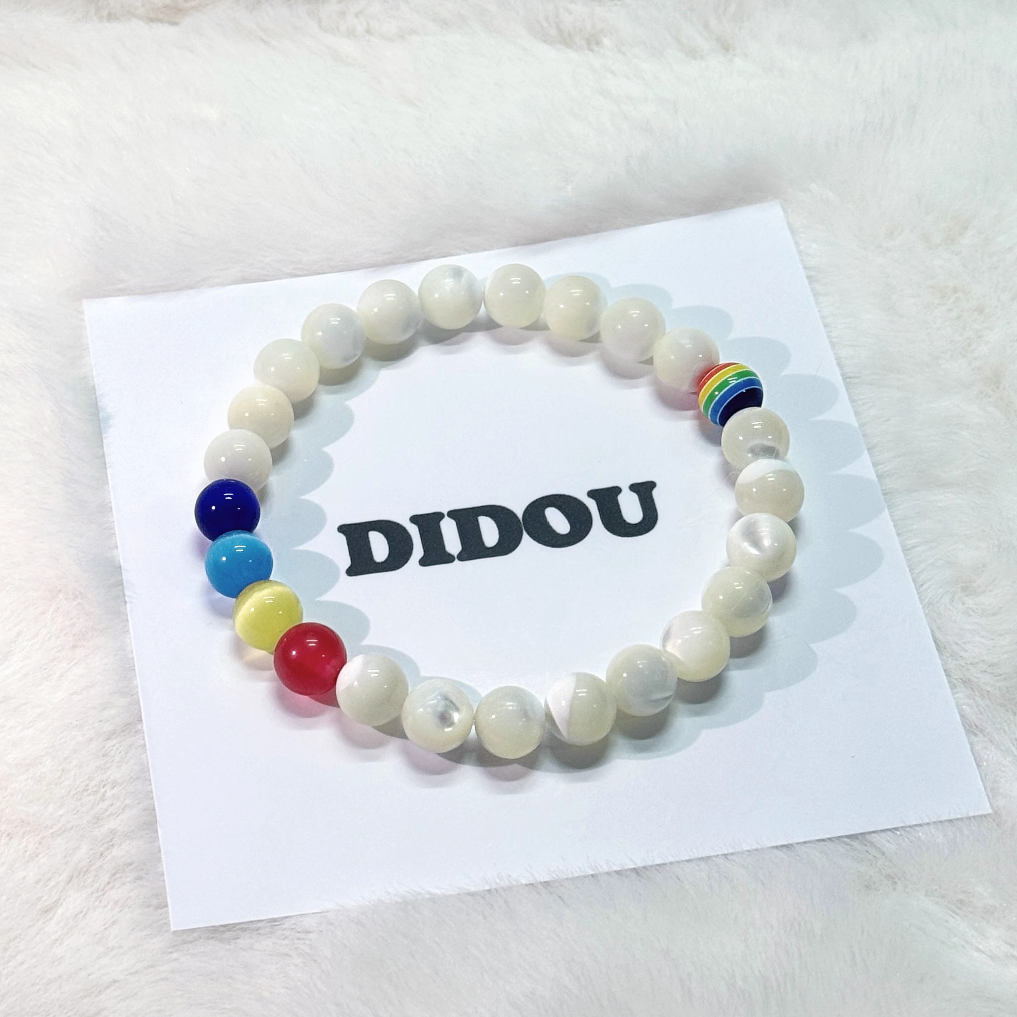 DIDOU原创彩虹手链天然马蹄螺