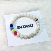 didou彩虹手串彩色手链天然马蹄螺珠子轻奢小众手饰高级饰品礼物