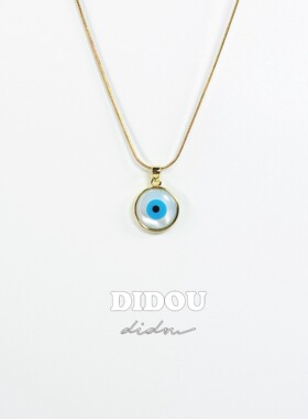 DIDOU恶魔之眼钛钢贝壳项链吊坠男女小众轻奢精致高级锁骨链