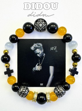 DIDOU镶砖黑金手链情侣款