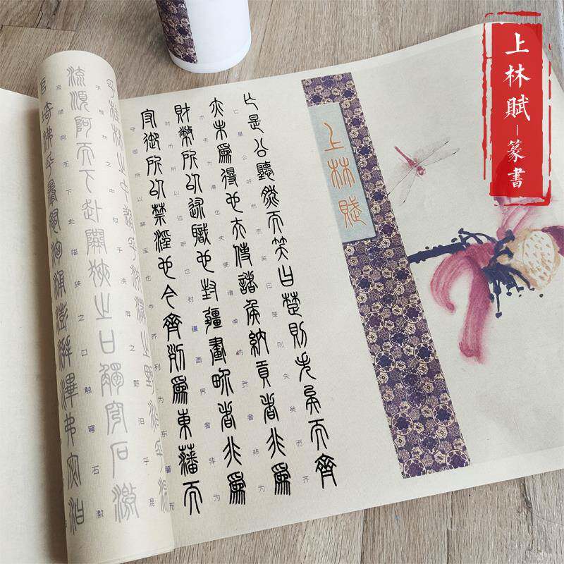 网红上林赋篆书汉篆对照全篇送人描红控笔毛笔字帖宣纸描红长卷