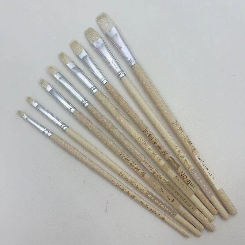 万里牌NO笔彩绘笔小排笔补油小毛笔彩绘油漆专用描金笔软头羊毛笔