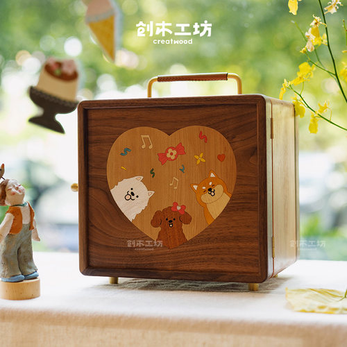 告白实木高档首饰盒生日礼物