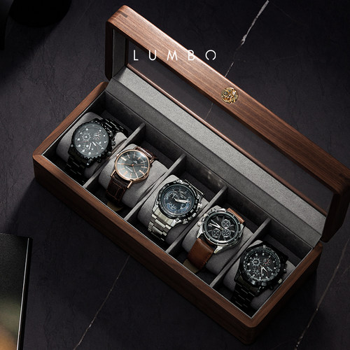 良白时光手表盒黑胡桃木原创设计