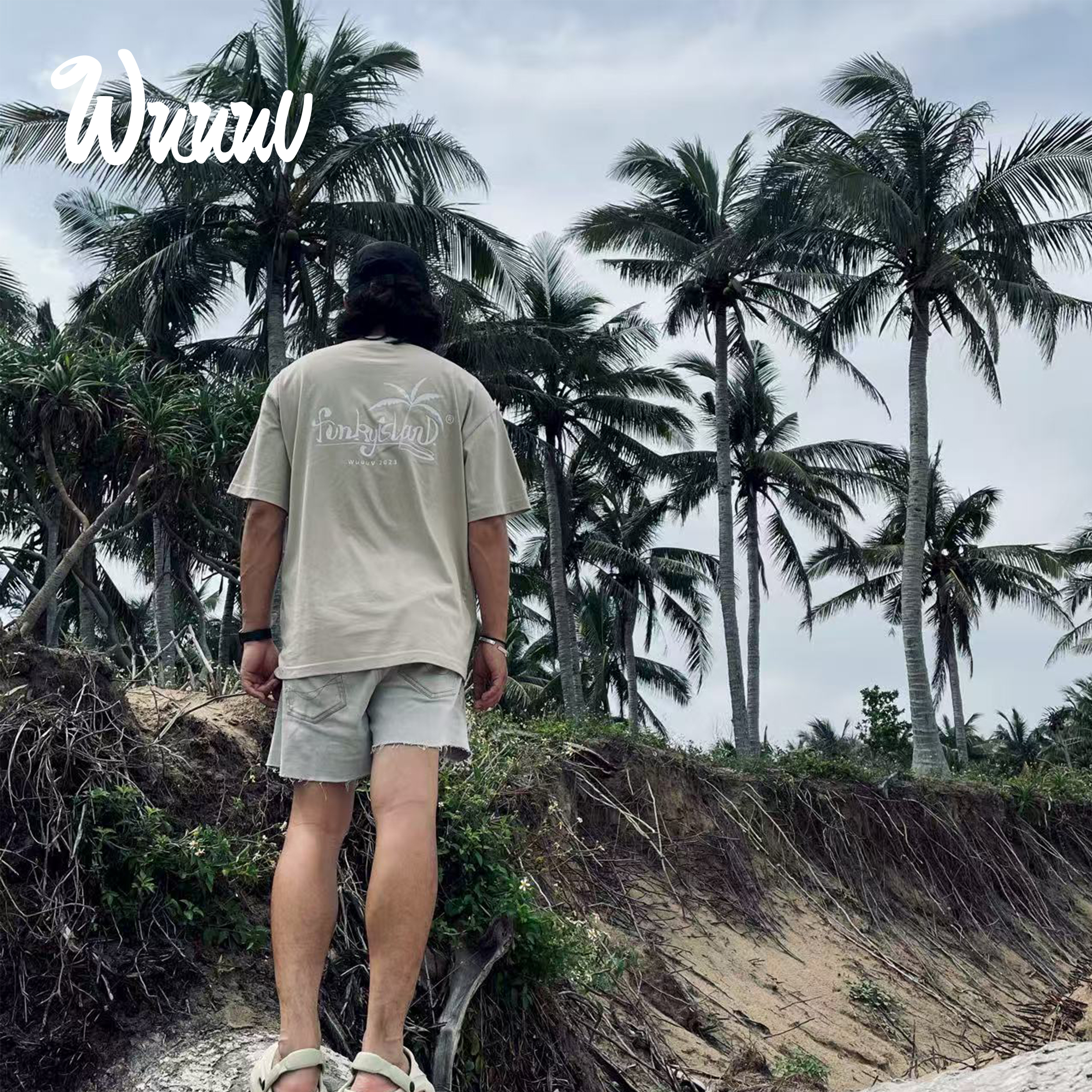 2025SS/海岛穿搭 Funkyisland/ 国潮无性别穿搭男女美式T恤WuuuV