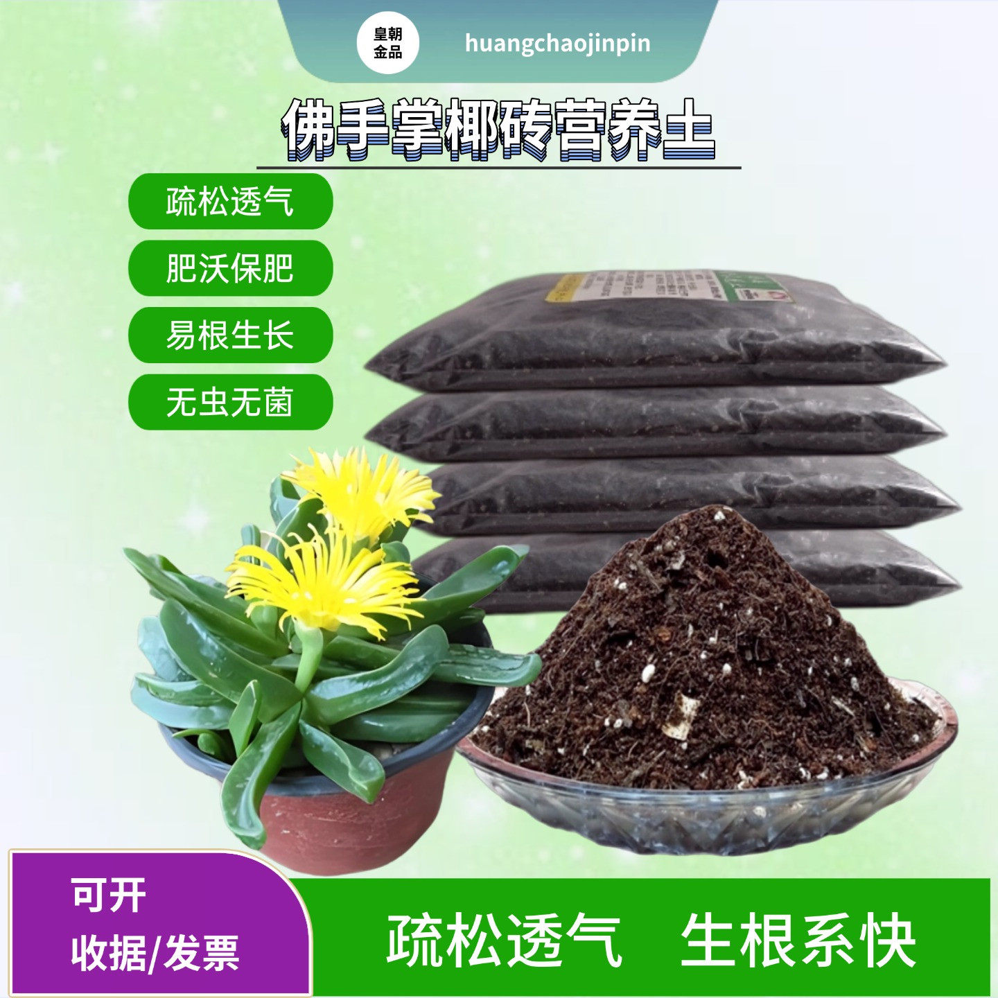 佛手掌拓金多肉盆栽椰砖营养花土专用室内宝绿舌叶花绿植物种植土