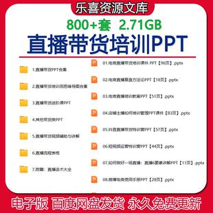 电商直播带货PPT抖音讲师主播培训教学课件思维导图资料教程