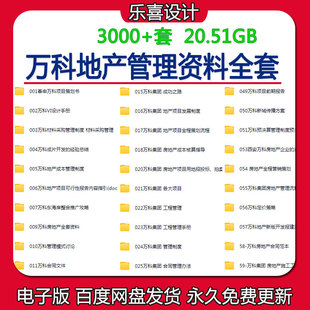 万科地产财务管理项目发展制度策划流程成本核算指导工程管理手册