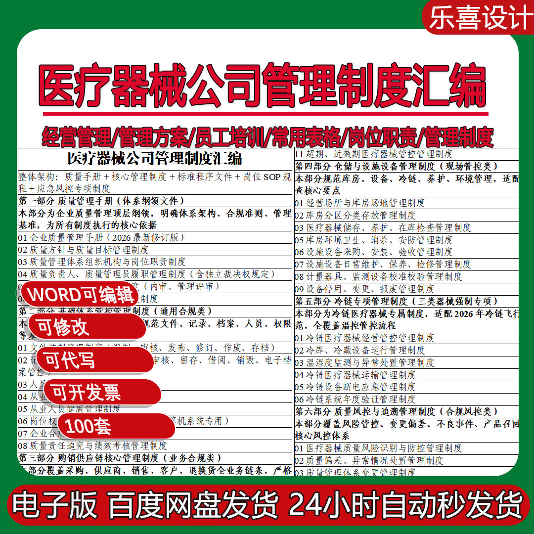 一二三类医疗器械公司医疗机构采购供应销售客户退换货管理制度