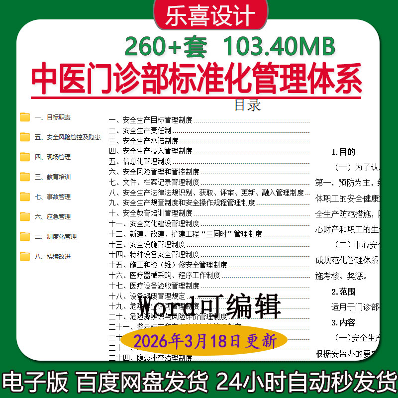 中医门诊部标准化安全生产教育培训管理制度职责操作规程应急预案