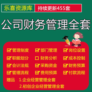 财务管理制度财务部门管理岗位设置及职能收付款管理报销制度流程
