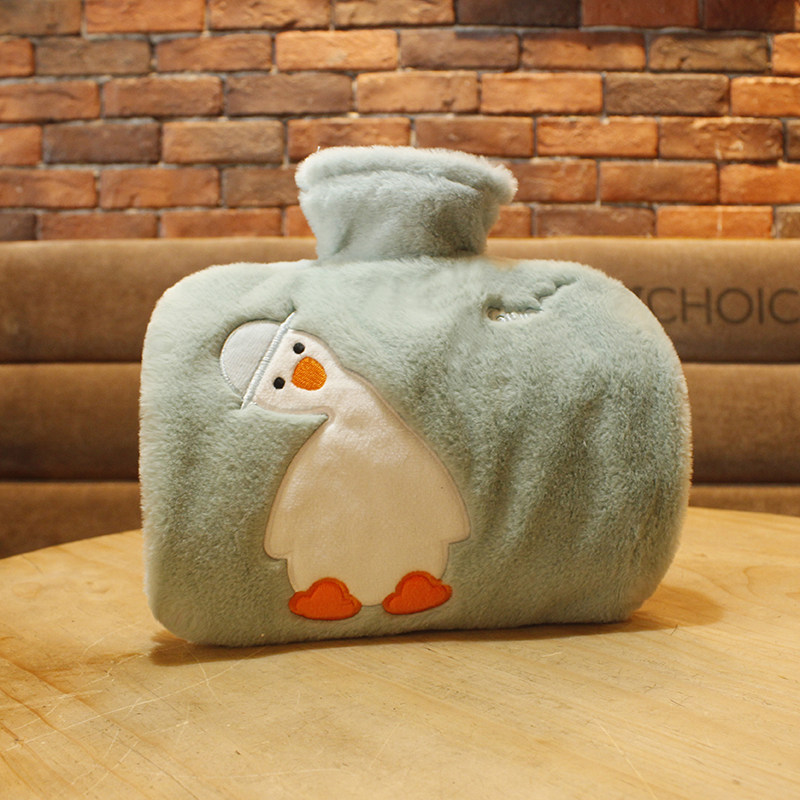 WATER INJECTION HOT WATER BOTTLE THERMAL INSULATION PVC DURABLE PLUSH OUTER CLOTH COVER HAND WARMER BABY CUTE CARTOON FEMALE STUDENT GIFT