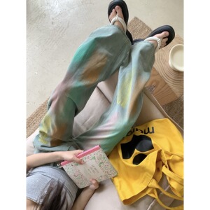 【6.02新品 八折包邮仅一天！】夏韩版彩色直筒百搭显瘦牛仔裤女图片