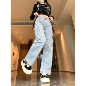 2025四季新款牛仔裤女直筒宽松新款春夏vibe工装裤子高街ins潮图片