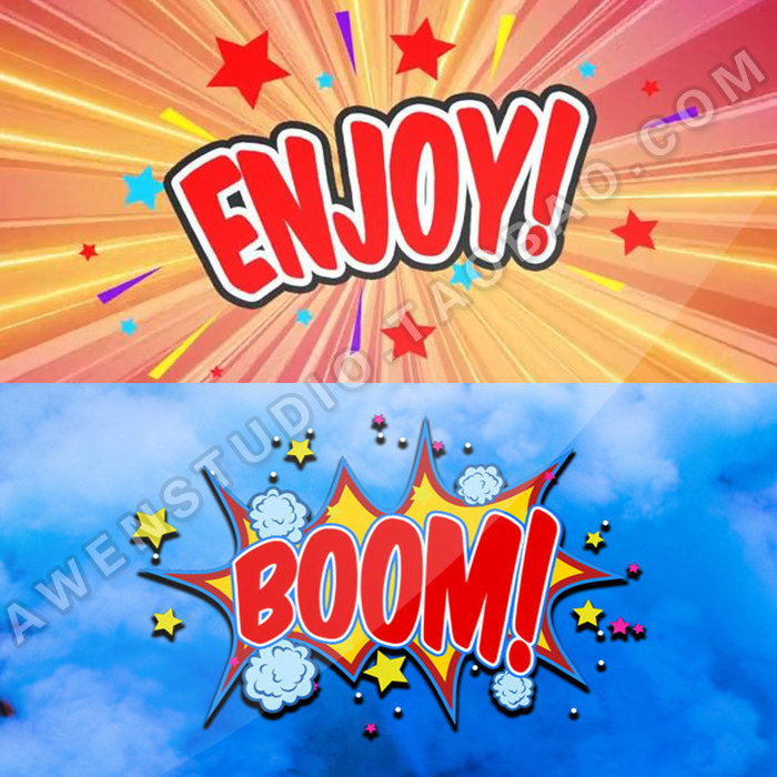 pr娱乐节目人物对话漫画综艺气泡元素动画字幕版premiere模板