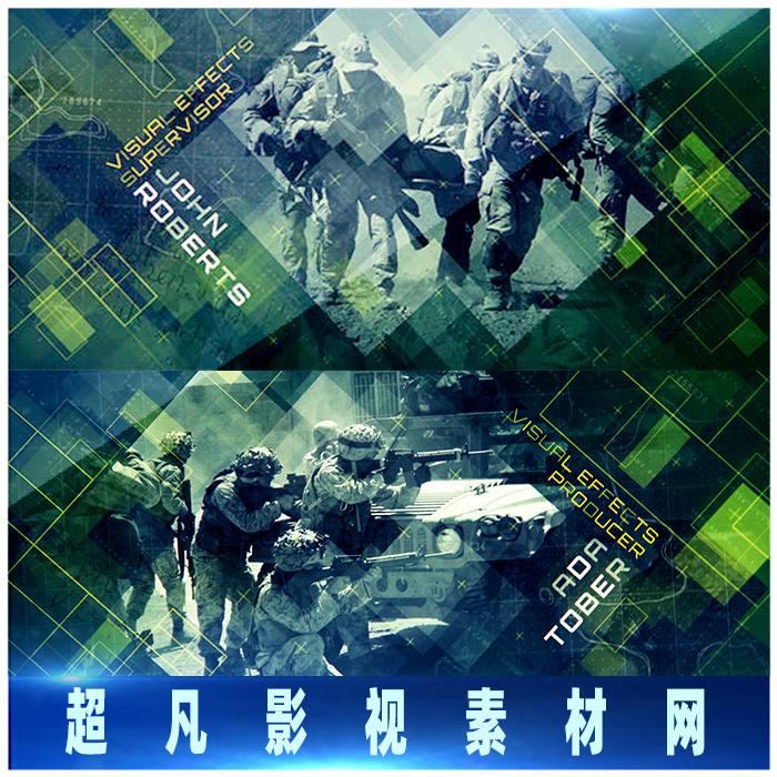 大气现代科技战争军事类图片展示视频幻灯片照片文字特效AE模板