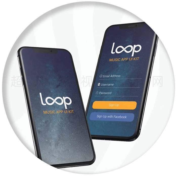 iPhoneX手机三维模型动画APP软件程序短视频展示宣传片头AE模板