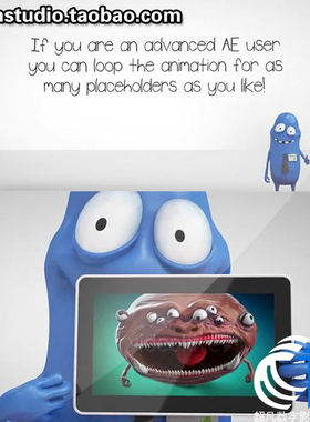 2017年底总结报告汇报搞笑三维卡通人活跃气氛展示动画AE模板