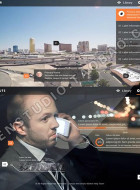 2018新款呼出线条文字幕指示标题分层动画展示效果工程文件AE模板