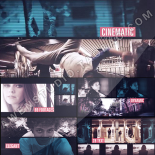 多画面快切视频快速剪辑花絮电影预告片娱乐栏目片头动画AE模板