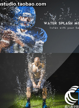 Particular特效照片边缘喷洒水花喷雾飞溅流体粒子特效动画AE模板