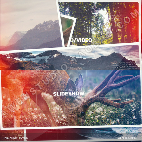 创意照片切换唯美浪漫大气企业宣传片婚礼相册视频幻灯片AE模板